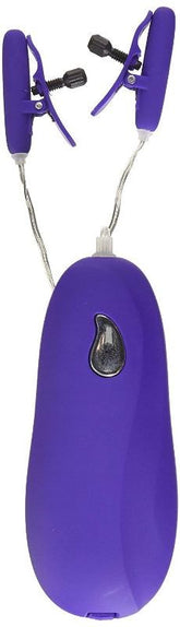 Nipple Play Vibrating Heated Nipple Teasers Purple